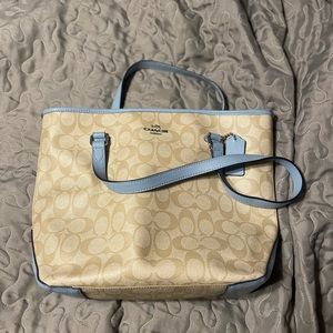 Coach zip top tote